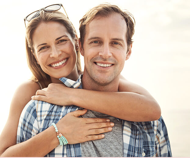 happy, smiling couple