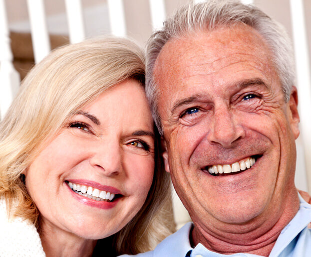 smiling senior couple