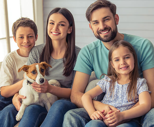 happy young family